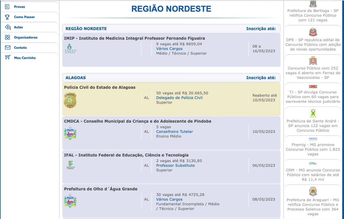 PCI Concursos Nordeste 2024 Inscrições, Vagas, Editais e Apostilas